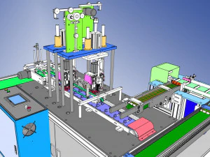 one drag two automatic mask production linemask machine 3D Model