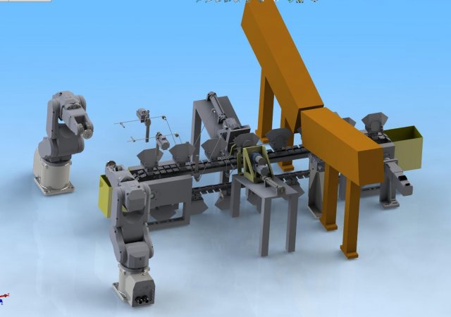 automatic 3m mask production line 3D Model .c4d .max .obj .3ds .fbx .stl .blend