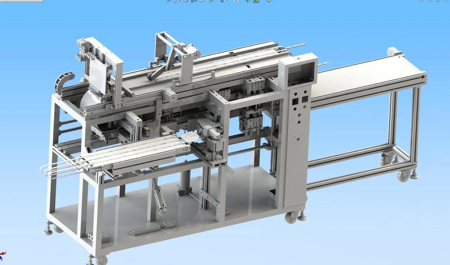 horizontal reciprocating mask packaging machine 3D Model .c4d .max .obj .3ds .fbx .stl .blend 