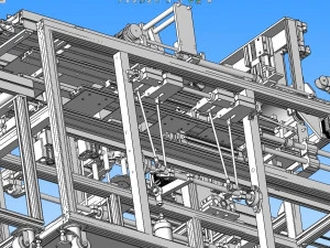 horizontal reciprocating mask packaging machine 3D Model
