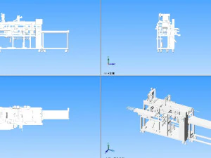 horizontal reciprocating mask packaging machine 3D Model