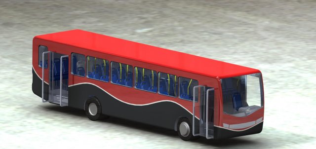 urban bus design drawings 3D 모델 .c4d .max .obj .3ds .fbx .stl .blend 