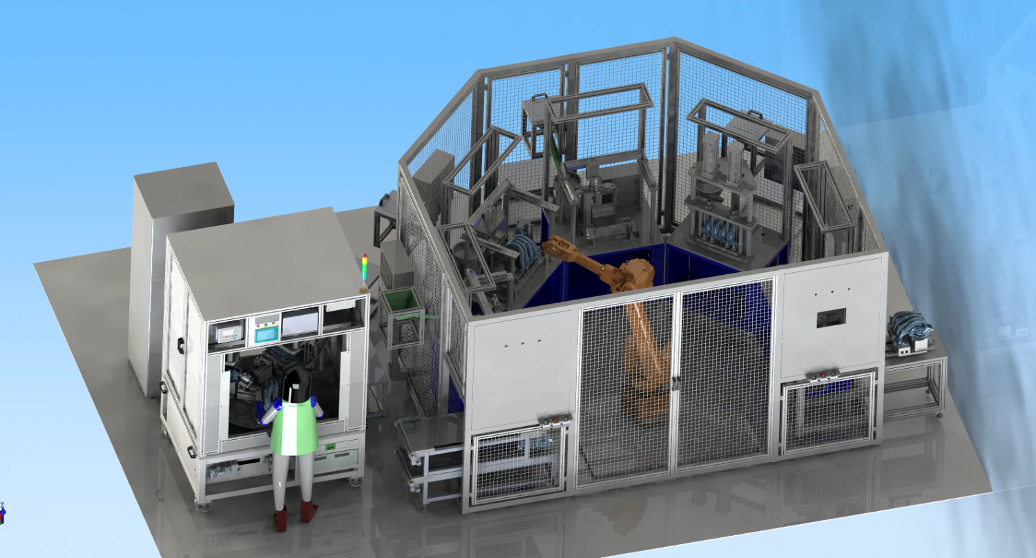 air tightness testing equipment for valve body with double clutch 3D Model .c4d .max .obj .3ds .fbx .stl .blend 