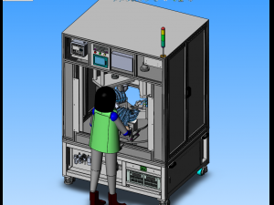 air tightness testing equipment for valve body with double clutch Modello 3D