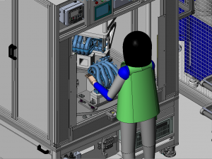air tightness testing equipment for valve body with double clutch Modello 3D