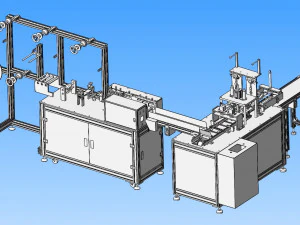model of automatic one pull one point mask machine 3D Model