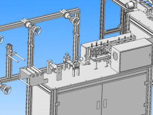 model of automatic one pull one point mask machine 3D Model