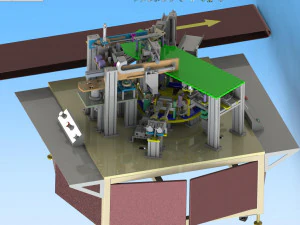 m&aacute;quina de montagem de cabo de escova de dentes el&eacute;trica Modelo 3D