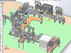 motor assembly line 3D Model