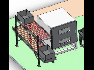 motor assembly line 3D Model