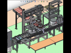 motor assembly line 3D Модель