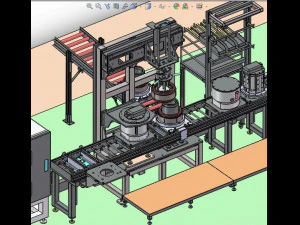 motor assembly line 3D Model