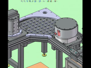 motor assembly line 3D Model