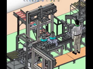 motor assembly line 3D Модель