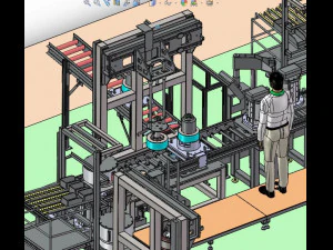 motor assembly line 3D Model