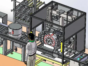 motor assembly line 3D Model