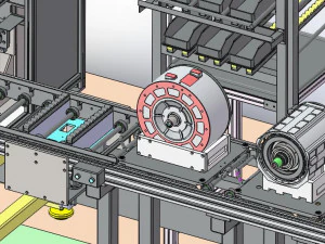motor assembly line 3D Model