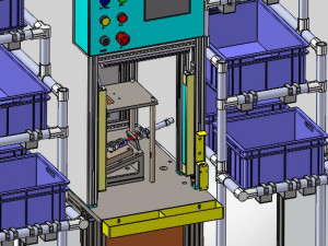generator assembly line 3D Model