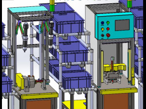 generator assembly line 3D Model