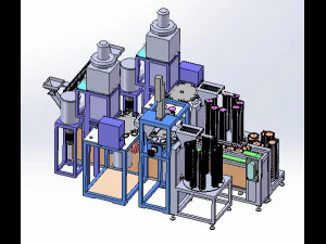 equipamento de montagem de processo de brasagem autom&aacute;tica para disco de aquecimento Modelo 3D
