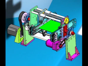 meccanismo di tornitura che disegna la macchina per il turnover della scheda PCB Modello 3D