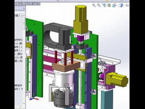 non standard chain conveyor module cutting manipulator 3D Model