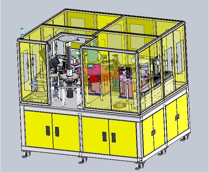 optical fiber head assembly machine network signal plug assembly equipment 3D Model .c4d .max .obj .3ds .fbx .stl .blend 