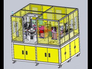 optical fiber head assembly machine network signal plug assembly equipment 3D Model