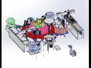 optical fiber head assembly machine network signal plug assembly equipment 3D Model