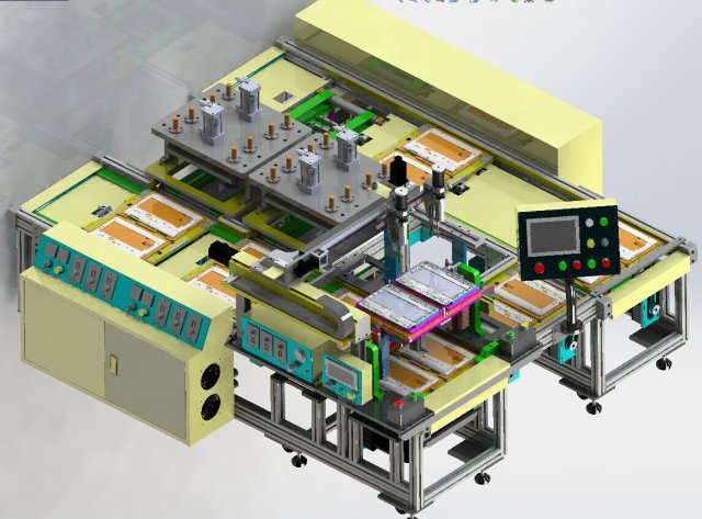 apple tablet computer ab glue dispensing production line 3Dモデル .c4d .max .obj .3ds .fbx .stl .blend 