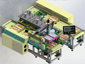apple tablet computer ab glue dispensing production line 3D Model