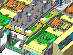 apple tablet computer ab glue dispensing production line 3Dモデル