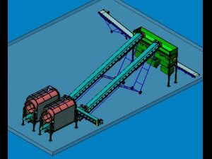 concrete mixing conveyor Modelo 3D