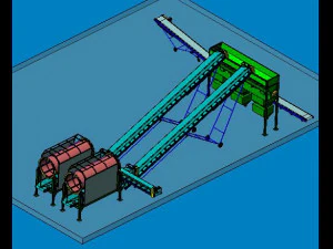 concrete mixing conveyor 3D Model