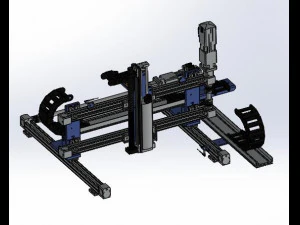 Robot manipülatörün 3 eksenli hareket mekanizması 3D Model
