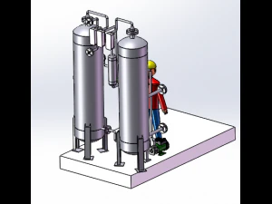 design model of industrial steam pipeline 3D Model