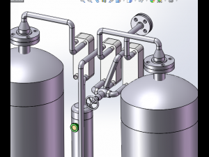 design model of industrial steam pipeline 3D Модель