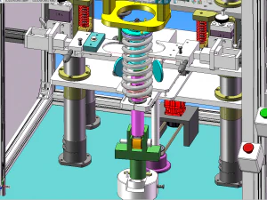 shock absorber assembly equipment 3D Model