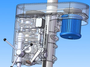 drilling machine design model with detailed structure 3D-Modell