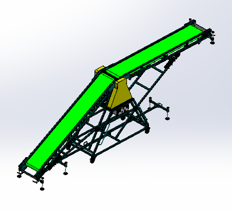 adjustable belt conveyor 3D Model .c4d .max .obj .3ds .fbx .stl .blend