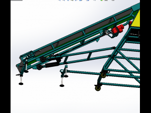 adjustable belt conveyor 3D Model