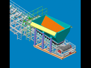 yd20-16 belt conveyor for mining 3D Модель