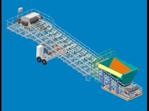 yd20-16 belt conveyor for mining 3D Модель