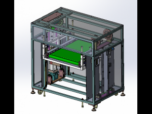 flow line backflow elevator single cylinder pneumatic lift 3D Модель