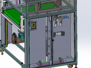 flow line backflow elevator single cylinder pneumatic lift 3D Model