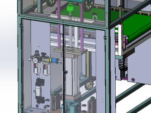 flow line backflow elevator single cylinder pneumatic lift 3D Model