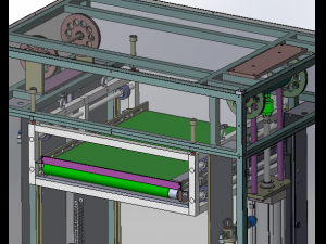 flow line backflow elevator single cylinder pneumatic lift 3D Model