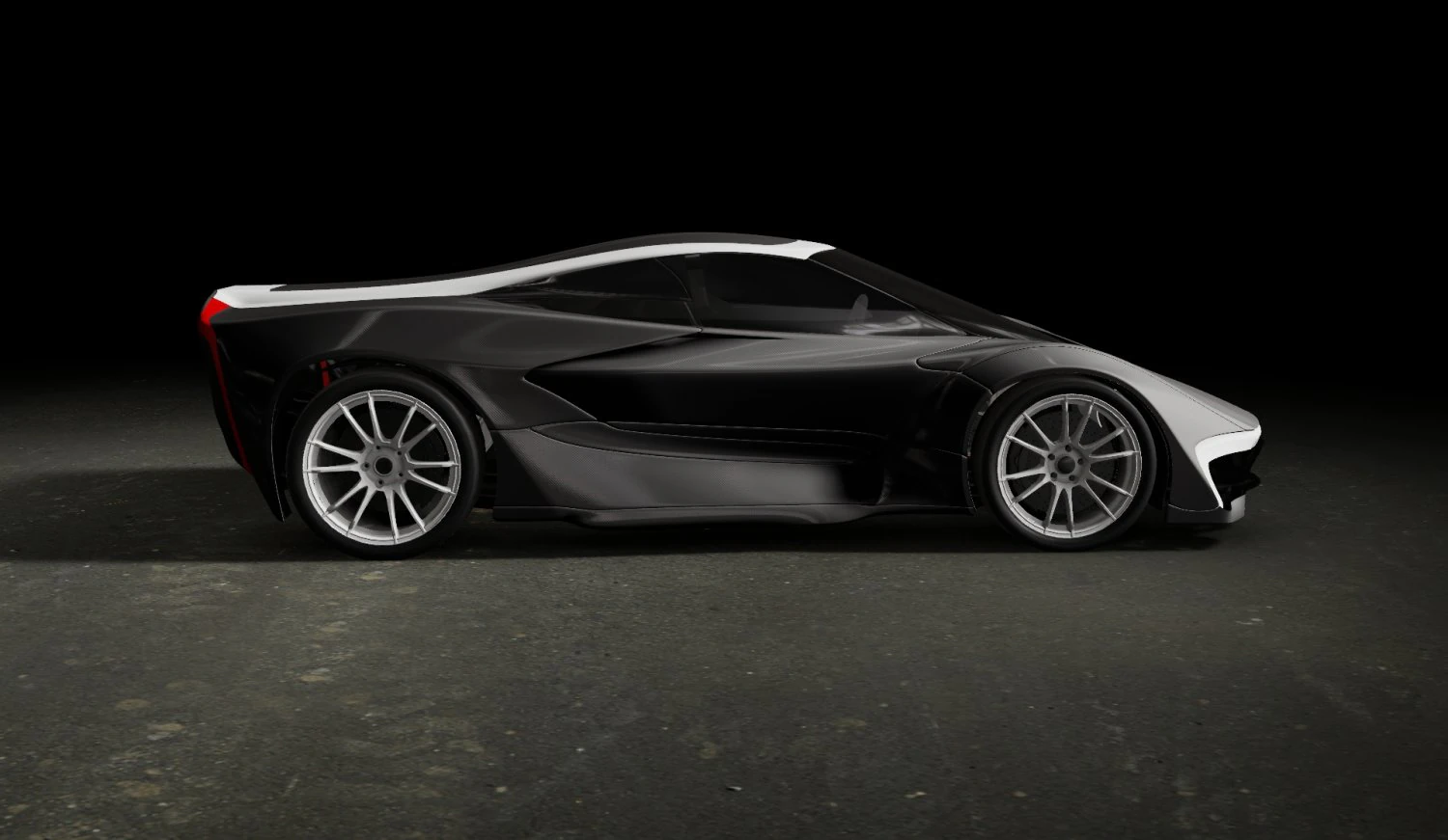 streamlined sports car 3D Model .c4d .max .obj .3ds .fbx .stl .blend 