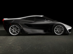 streamlined sports car 3D Model