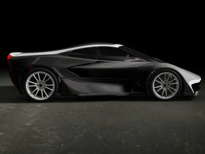streamlined sports car 3D Model